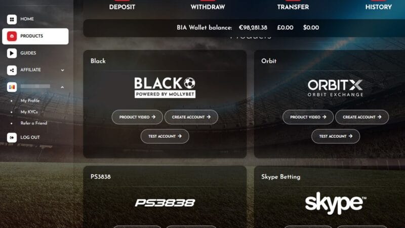 Bet In Asia Back Office